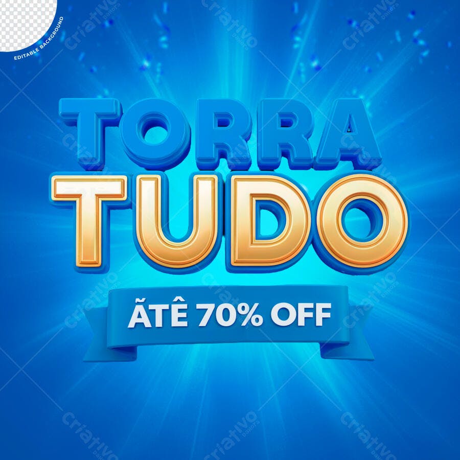 Banner Liquidação Torra Tudo PSD Editável