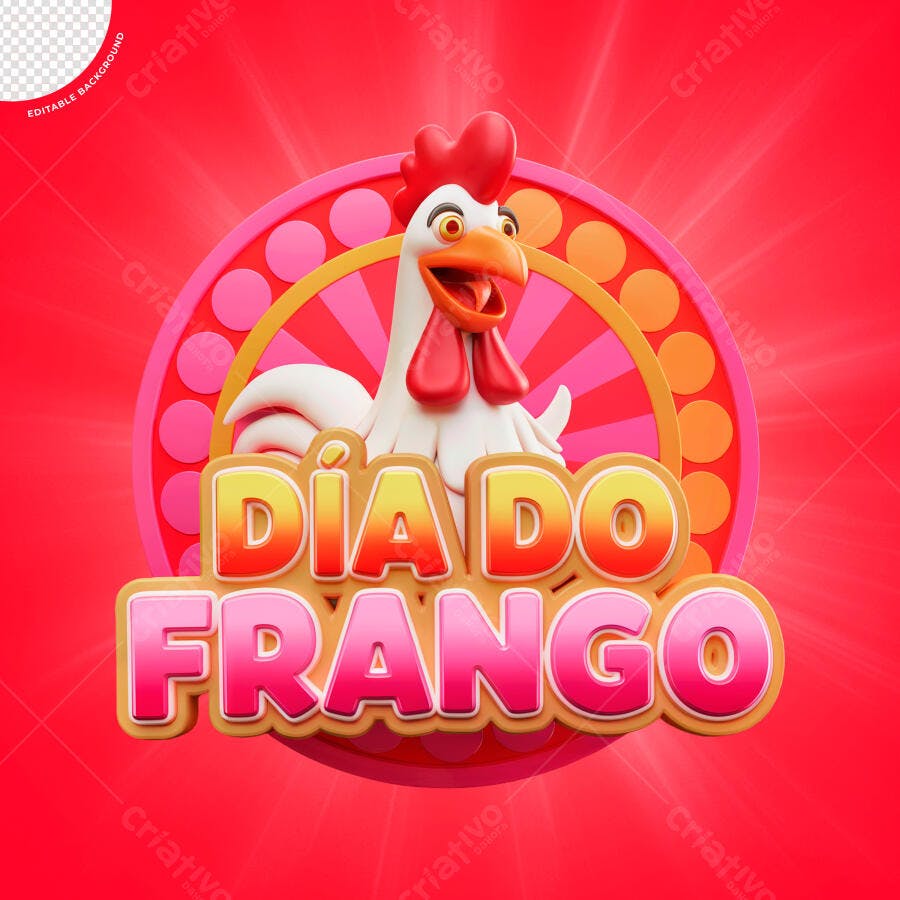 Flyer Dia do Frango PSD Editável
