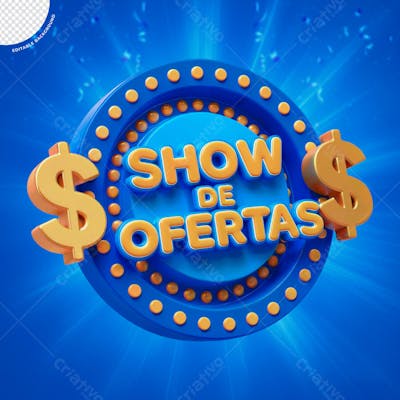 SELO 3D DE OFERTAS E PROMOÇÕES 