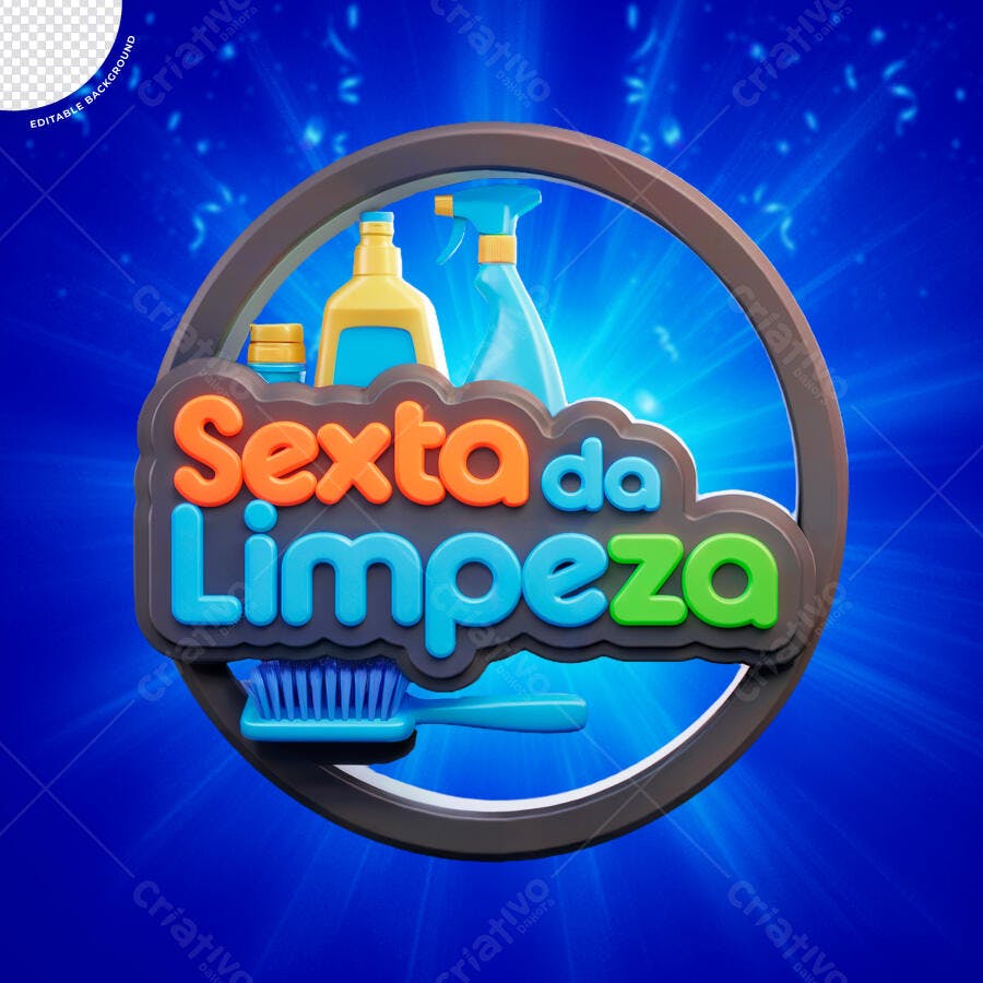 Logo Sexta da Limpeza PSD Editável