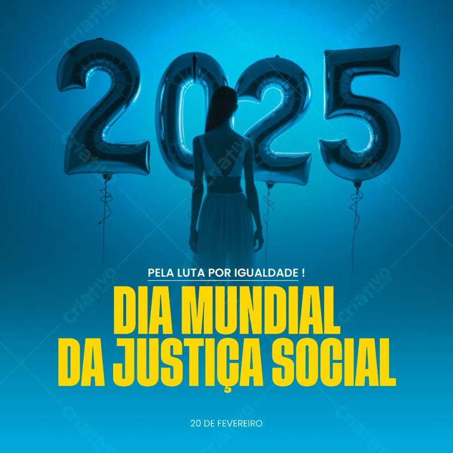 Flyer Dia Mundial da Justiça Social PSD Editável
