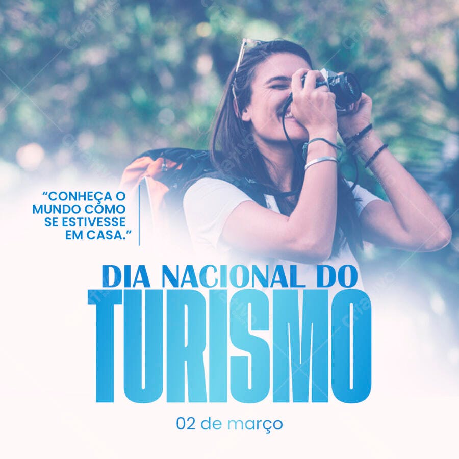 Post para Dia Nacional do Turismo PSD Editável