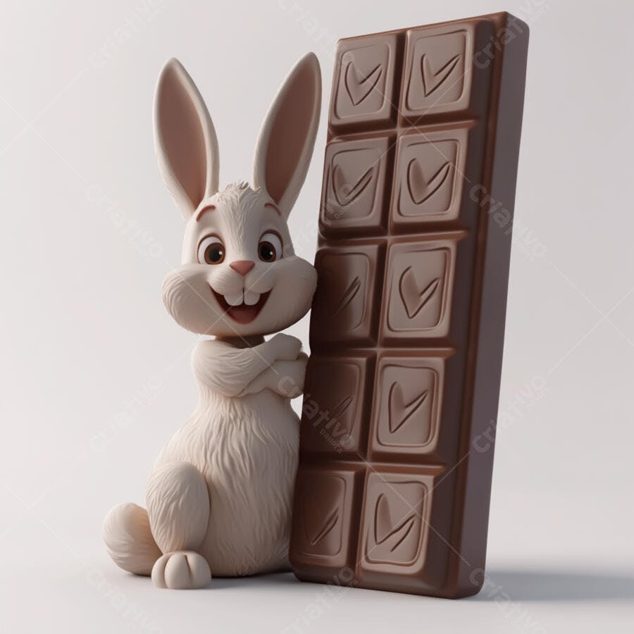 Coelhinho e chocolate Páscoa