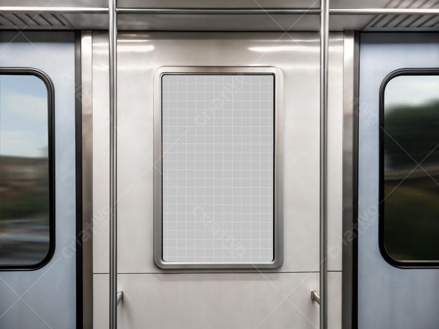 Mockup de Anúncio em Metrô - Design Moderno