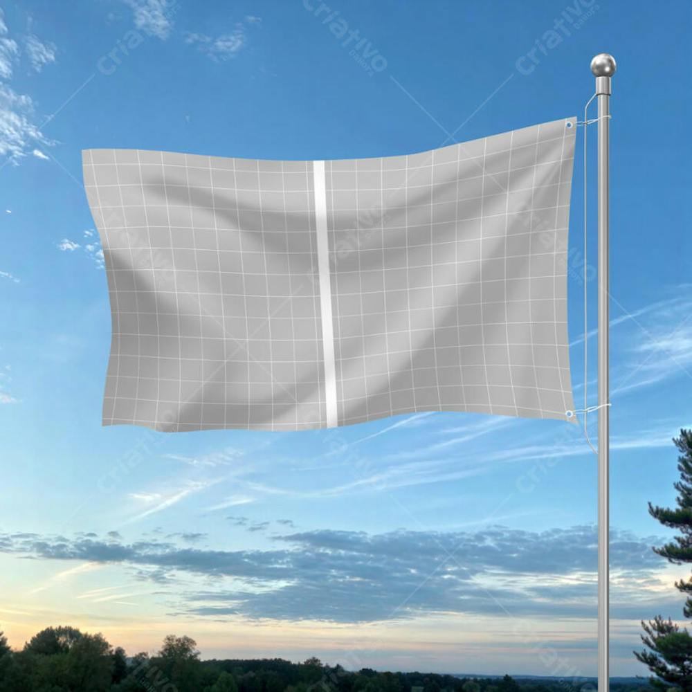 Bandeira PSD editável Mockup