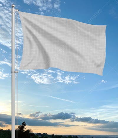 Bandeira PSD editável Mockup