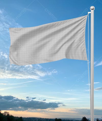 Bandeira PSD editável Mockup