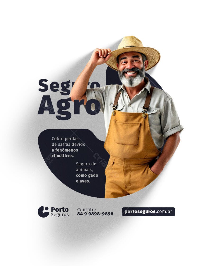 Flyer Seguro Agro PSD Editável