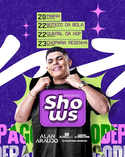 Agenda Semanal Fevereiro - Alan Araújo