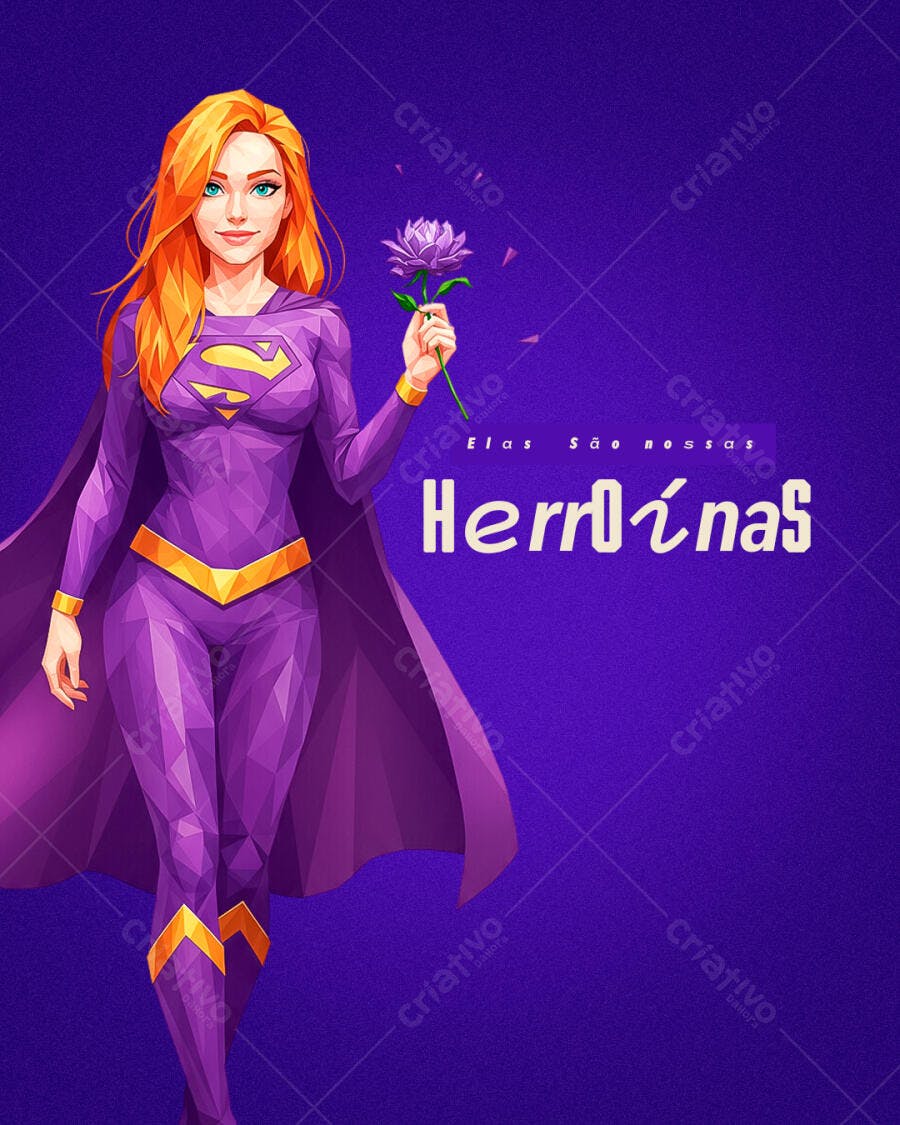 Arte para o Dia Internacional da Mulher PSD Editável