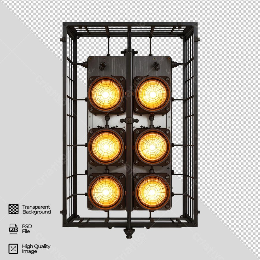Mockup de Iluminação Industrial PSD Editável