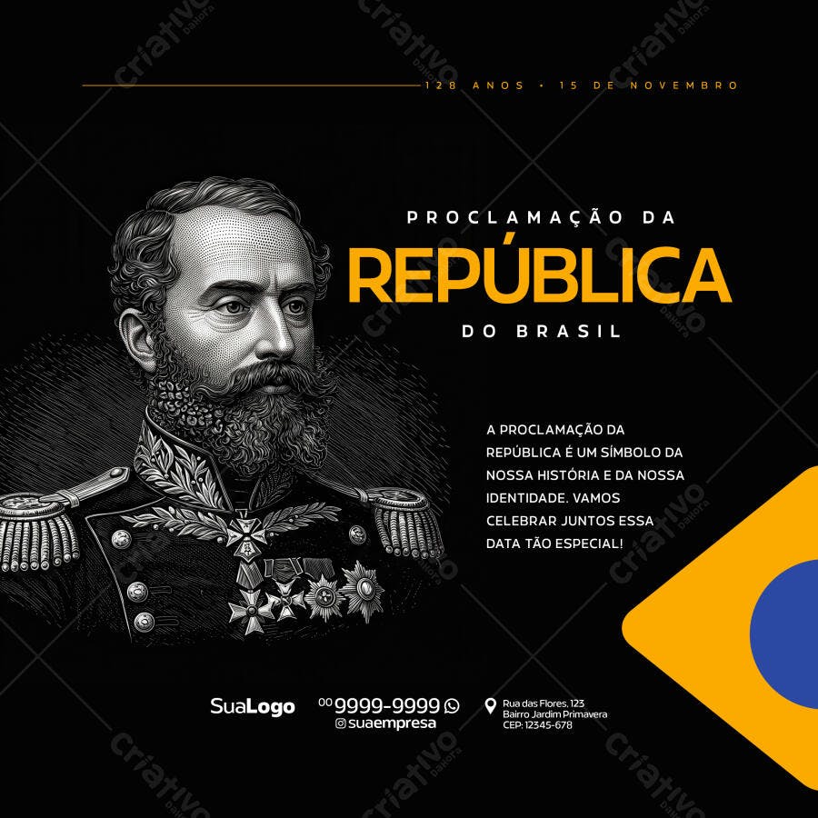 Post para o Dia da Proclamação da República PSD Editável