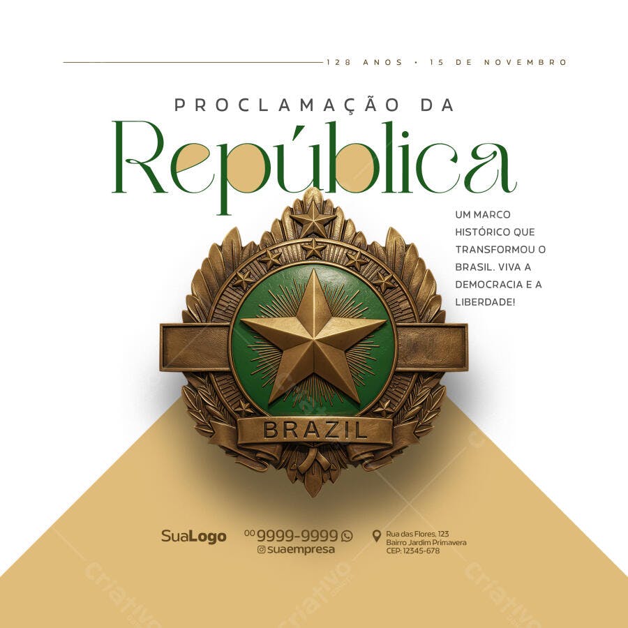 Flyer Proclamação da República PSD Editável