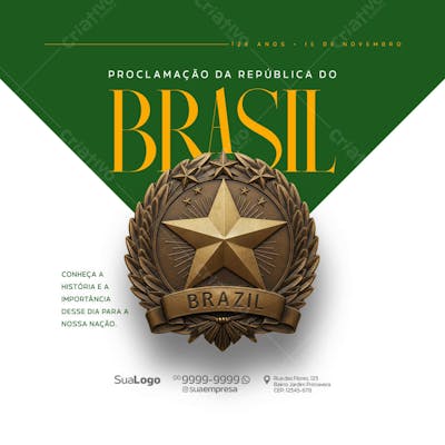 Social Media - Dia da Proclamação da República do Brasil