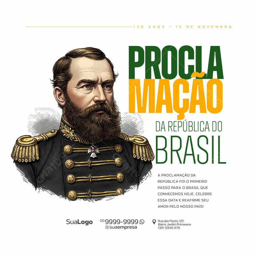 Flyer Proclamação da República PSD Editável