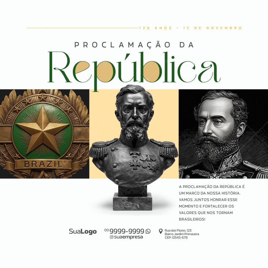 Flyer Proclamação da República PSD Editável