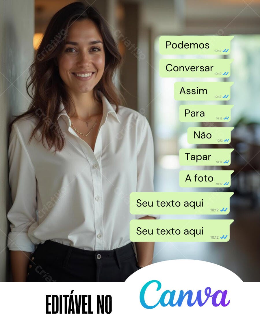 Post Instagram para profissionais com camisa branca Editável no Canva