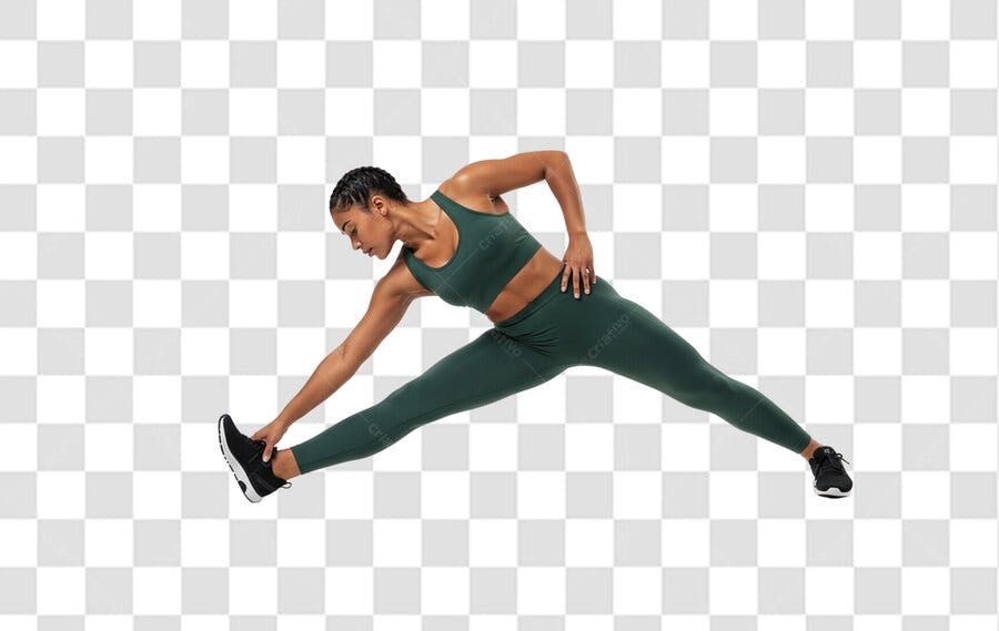 PNG para Post Fitness Mulher Esticando PNG com fundo transparente