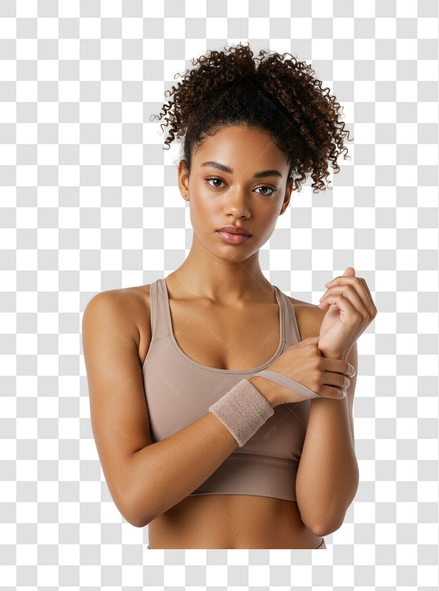 Imagem PNG mulher fitness fundo transparente