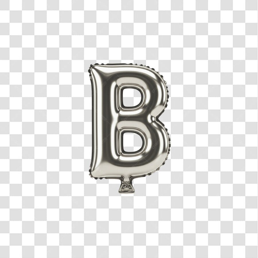 Balão Letra B PNG com fundo transparente