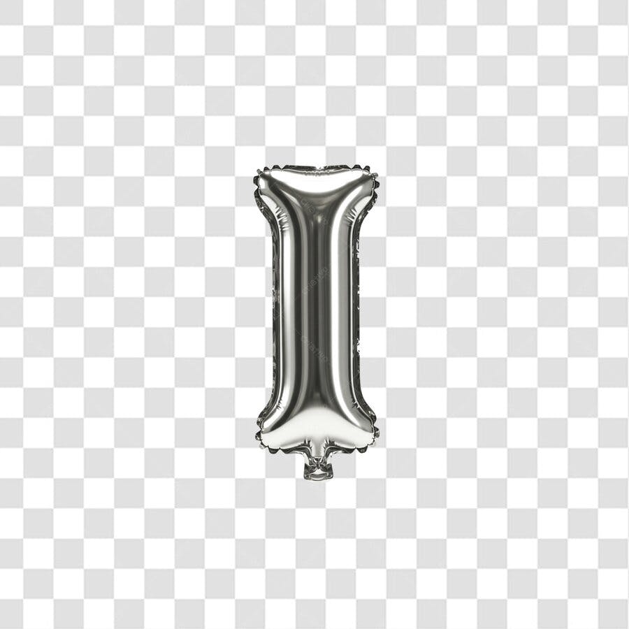Balão Letra I PNG com fundo transparente