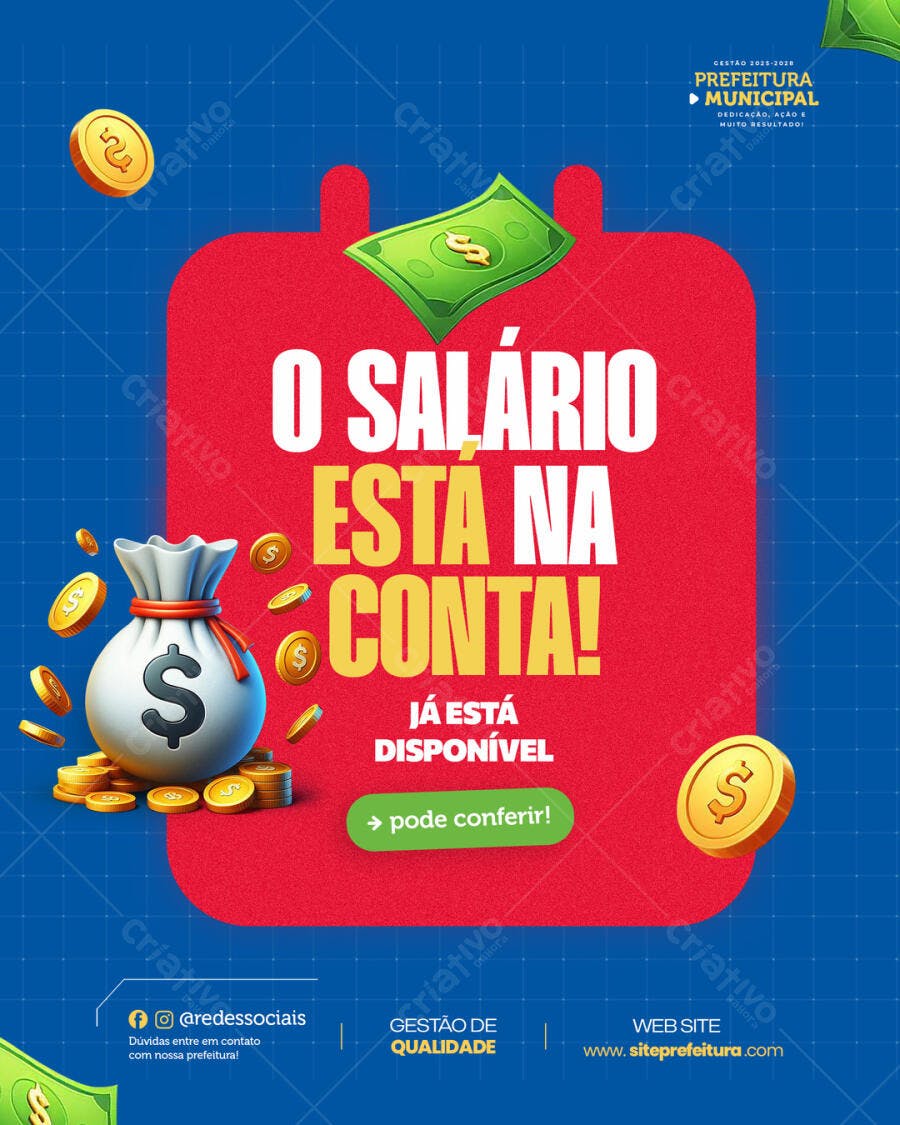 Flyer Salário na Conta PSD Editável
