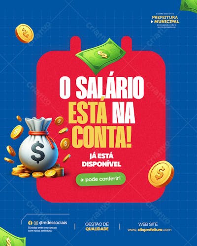 Tá na conta, salário já está disponível na sua conta