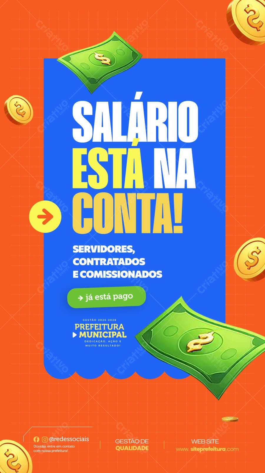 Flyer Salário na Conta PSD Editável