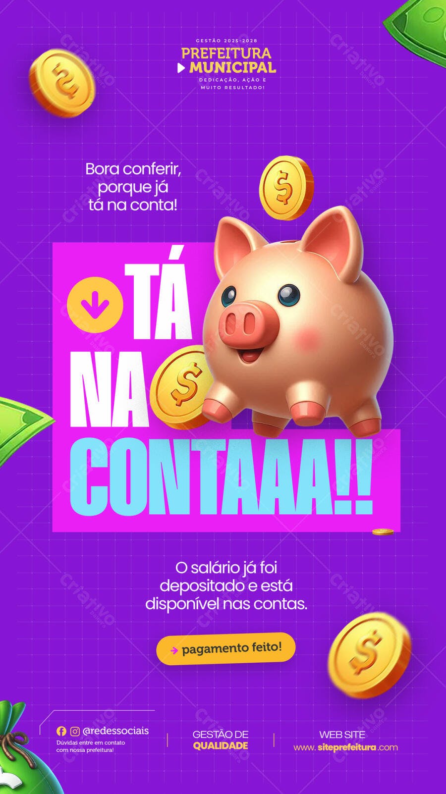 Flyer Salário na Conta PSD Editável