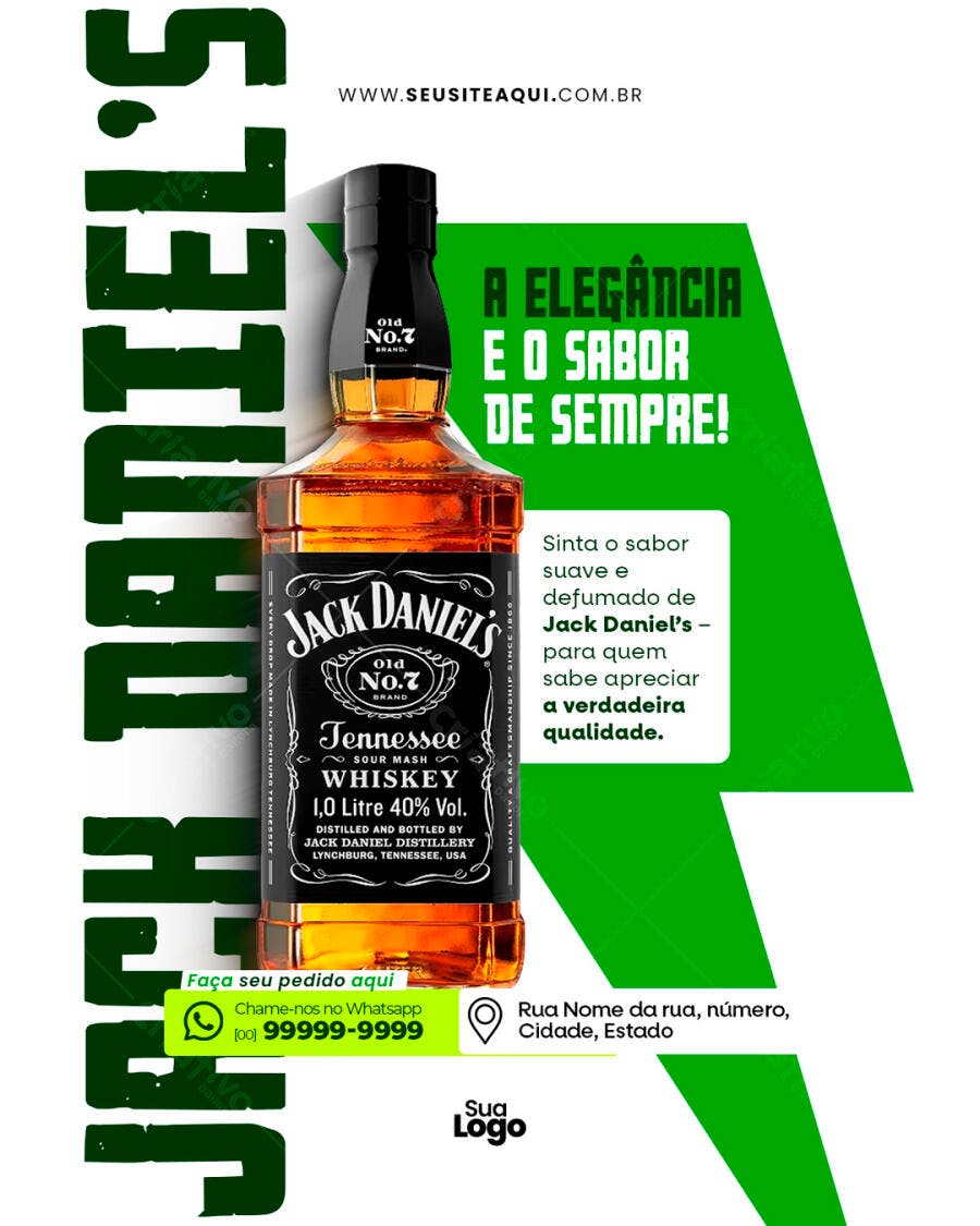 Flyer para Promoção Jack Daniel's PSD Editável