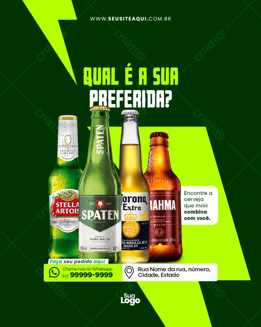 Flyer para Degustação de Cervejas PSD Editável