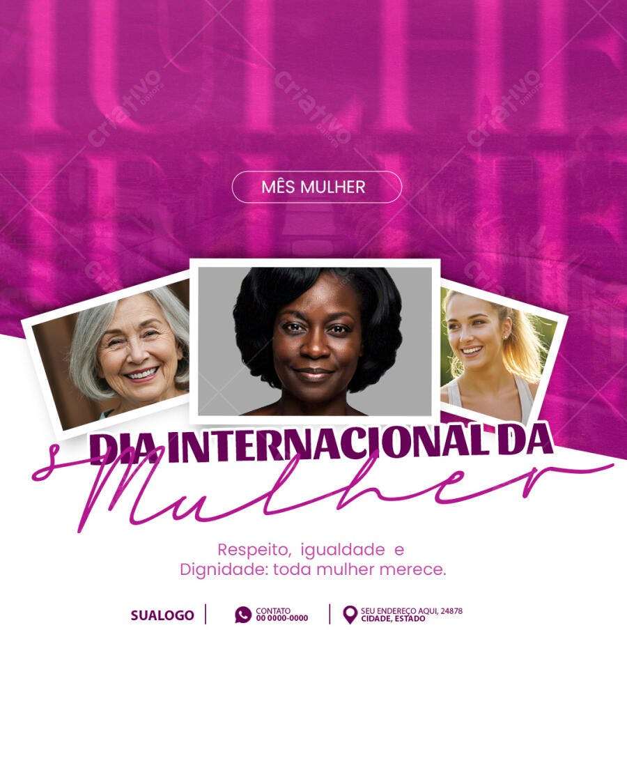 Flyer Dia Internacional da Mulher PSD Editável