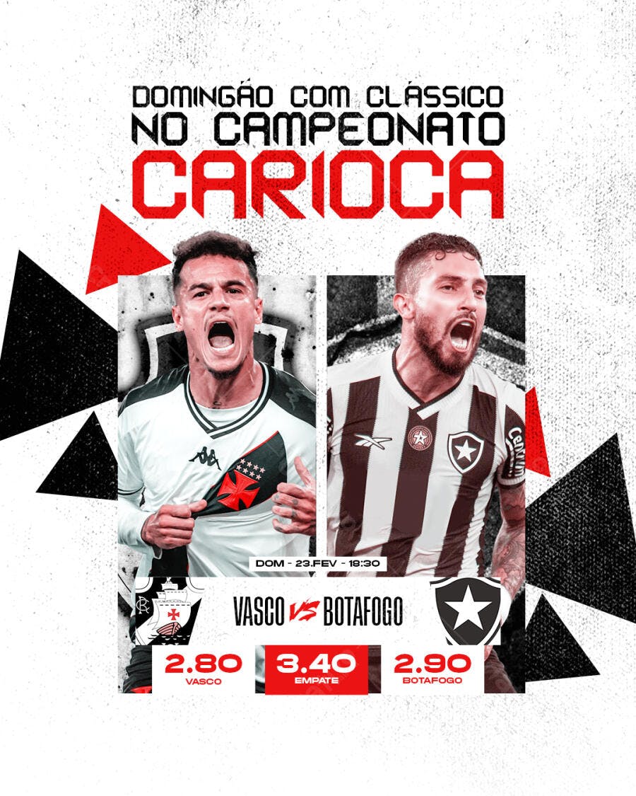 Flyer Vasco x Botafogo 23/Fev PSD Editável