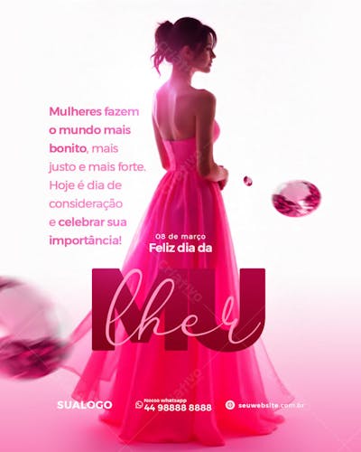 Feliz Dia da Mulher Verdadeira Trabalhadora Mãe Amiga