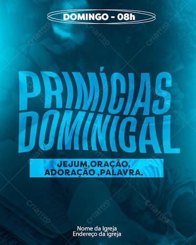 FLYER GOSPEL PRIMÍCIAS DOMINICAL