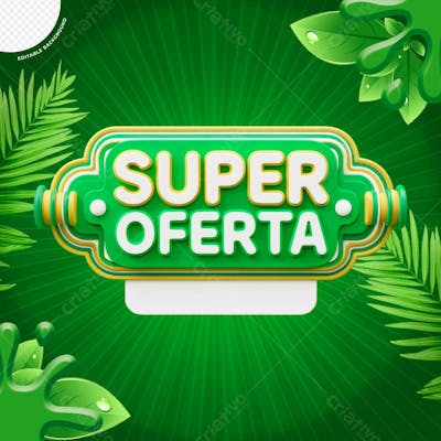 SELO 3D DE OFERTAS E PROMOÇÕES HORTIFRUTI