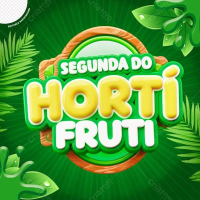 SELO 3D DE OFERTAS E PROMOÇÕES HORTIFRUTI