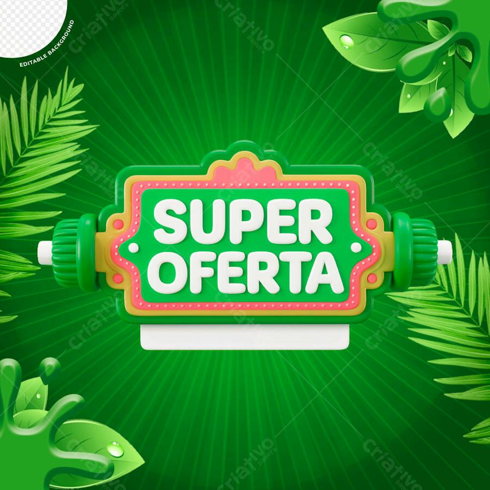 SELO 3D DE OFERTAS E PROMOÇÕES HORTIFRUTI