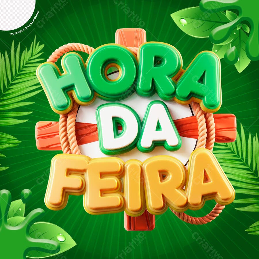 Flyer Hora da Feira PSD Editável