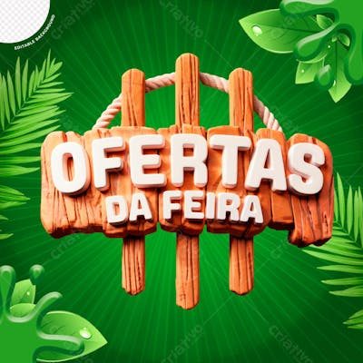 SELO 3D DE OFERTAS E PROMOÇÕES HORTIFRUTI