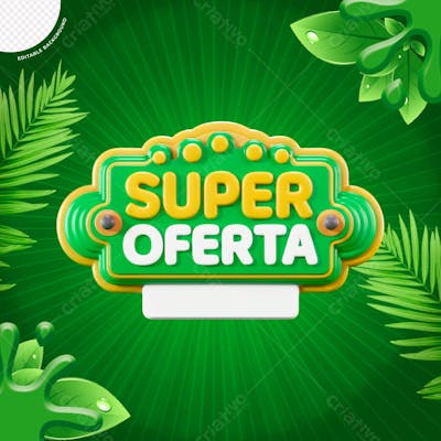 SELO 3D DE OFERTAS E PROMOÇÕES HORTIFRUTI
