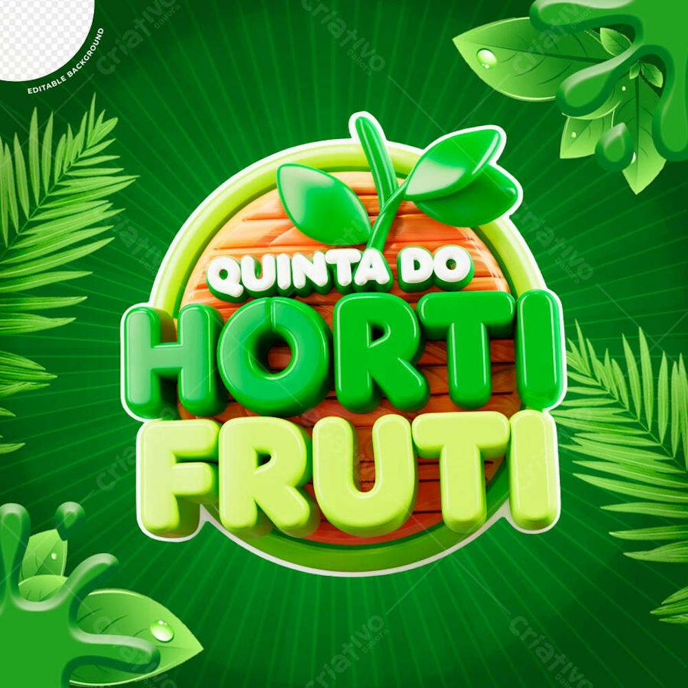 SELO 3D DE OFERTAS E PROMOÇÕES HORTIFRUTI