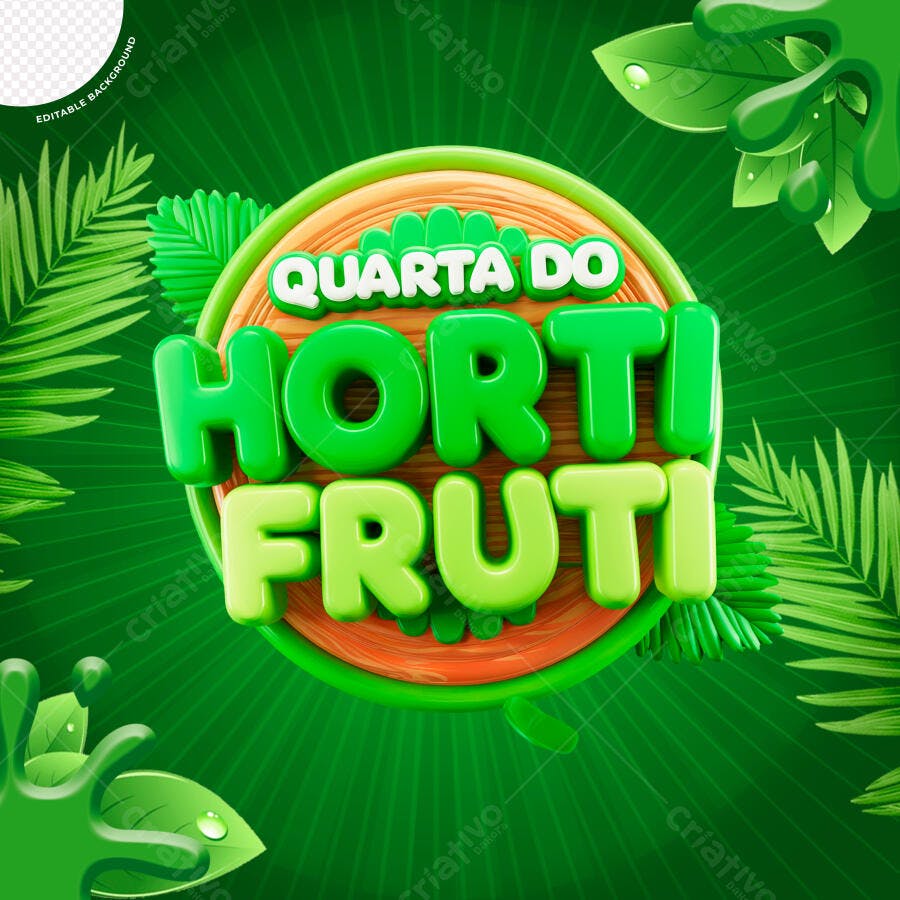 Flyer Quarta do Horti Fruti PSD Editável