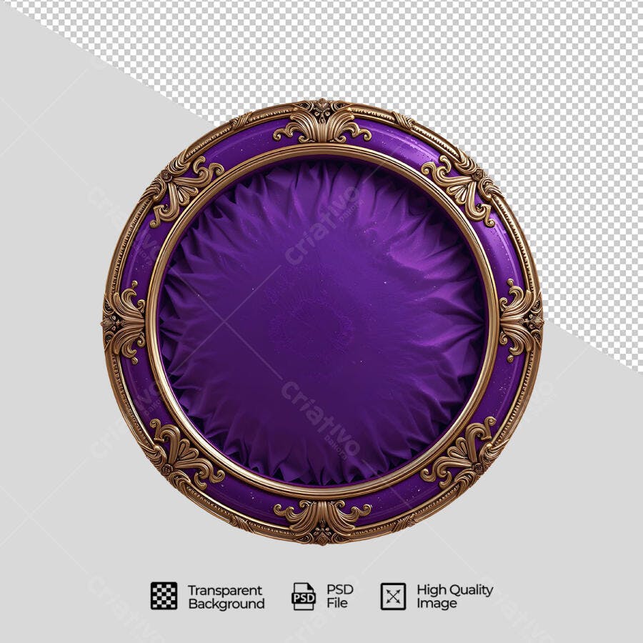 Moldura Circular Luxuosa PSD Editável