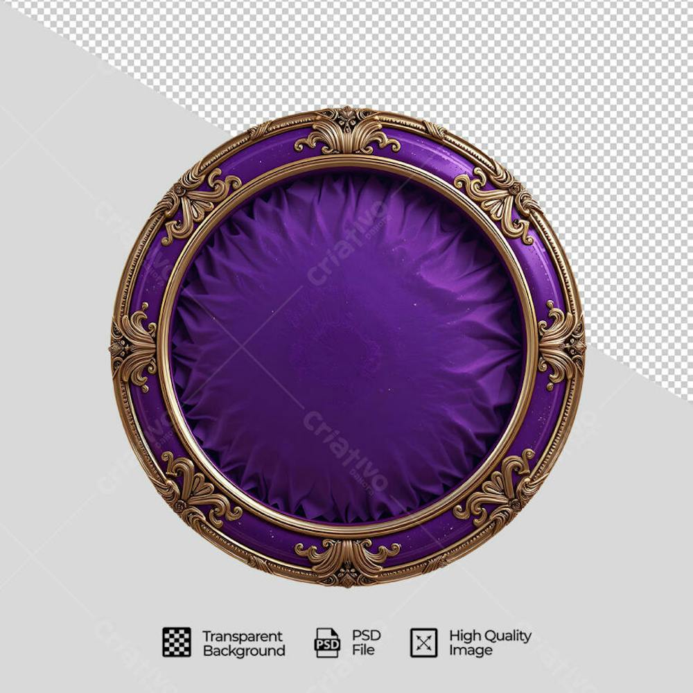 CIRCULO DOURADO COM TECIDO ELEMENTO PARA FLYER CARNAVAL PNG