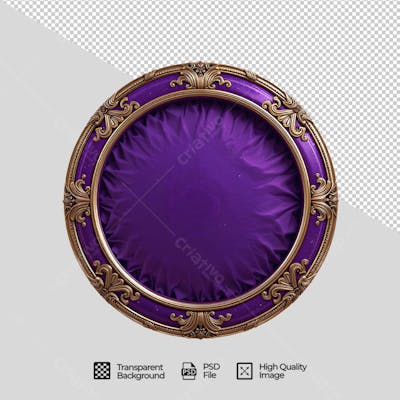 CIRCULO DOURADO COM TECIDO ELEMENTO PARA FLYER CARNAVAL PNG