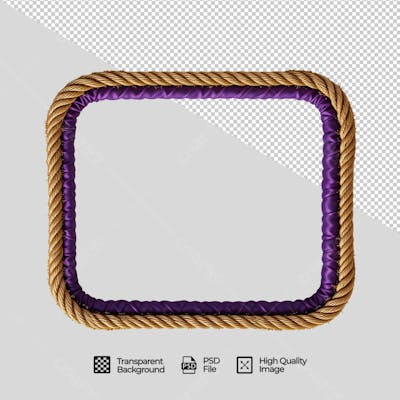 RETANGULO DE CORDA COM TECIDO ELEMENTO PARA FLYER CARNAVAL