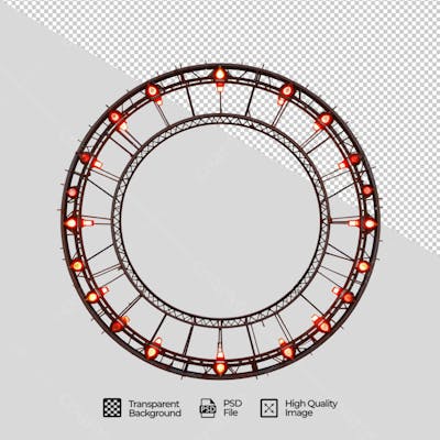 ESTRUTURA DE FERRO COM LUZES ELEMENTO PARA FLYER