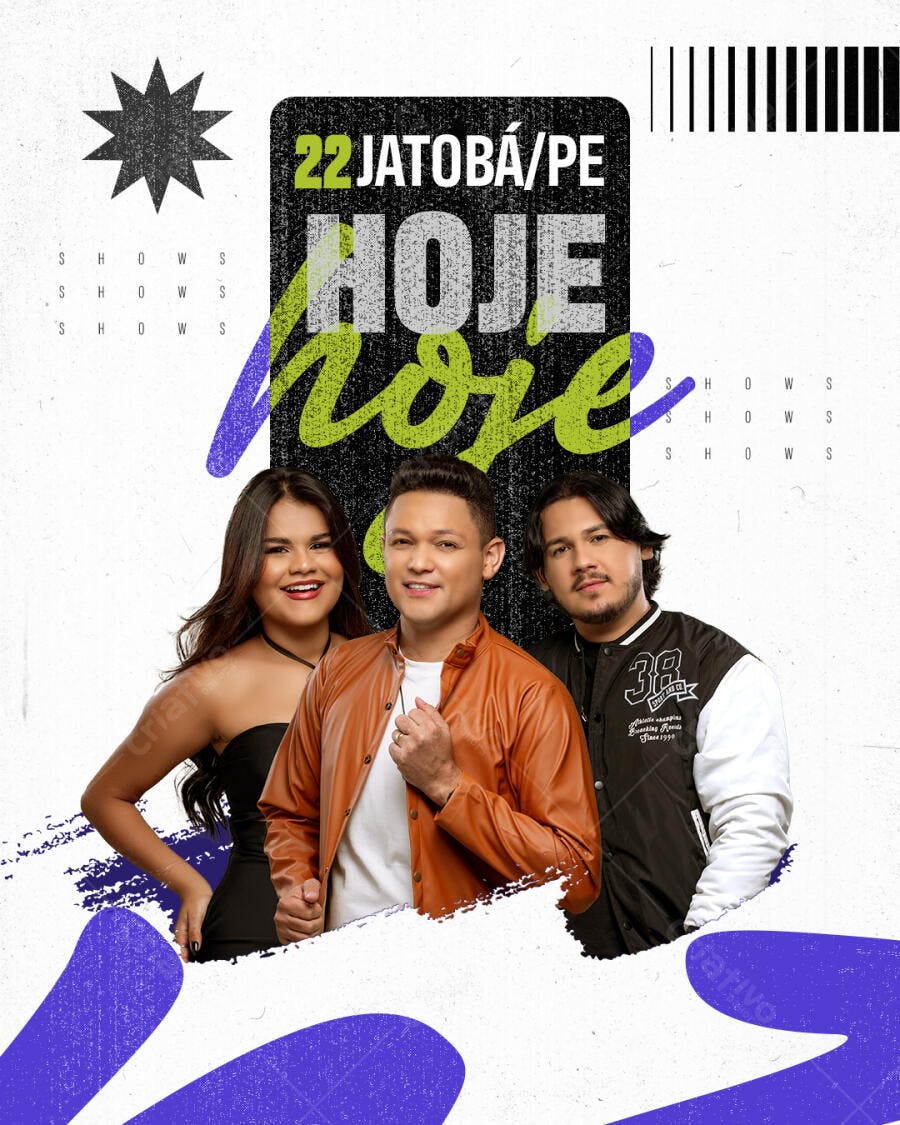 Flyer Show Musical Jatoá/PE 22/07 PSD Editável