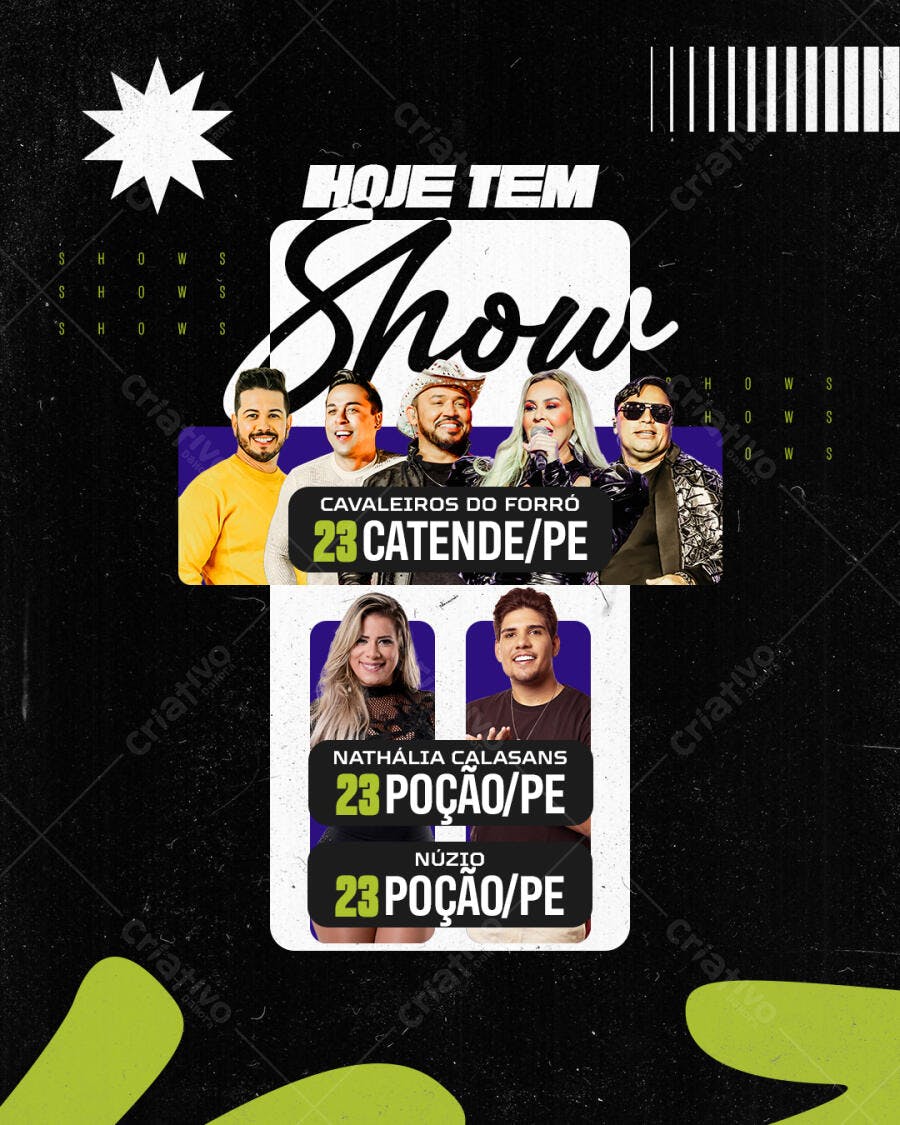 Flyer Show Musical 23 de Julho PSD Editável